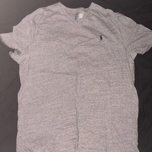 Ralph Lauren Heather Gray V-Neck Tee